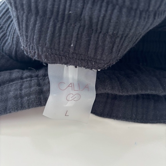 CALIA Women's Black Gauze Gauzey 100% Cotton Lightweight Shorts Size Large - Picture 3 of 7